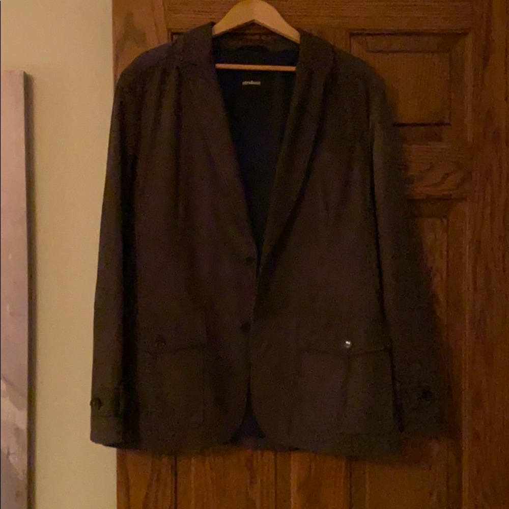 Strellson khaki brown leather/suede coat